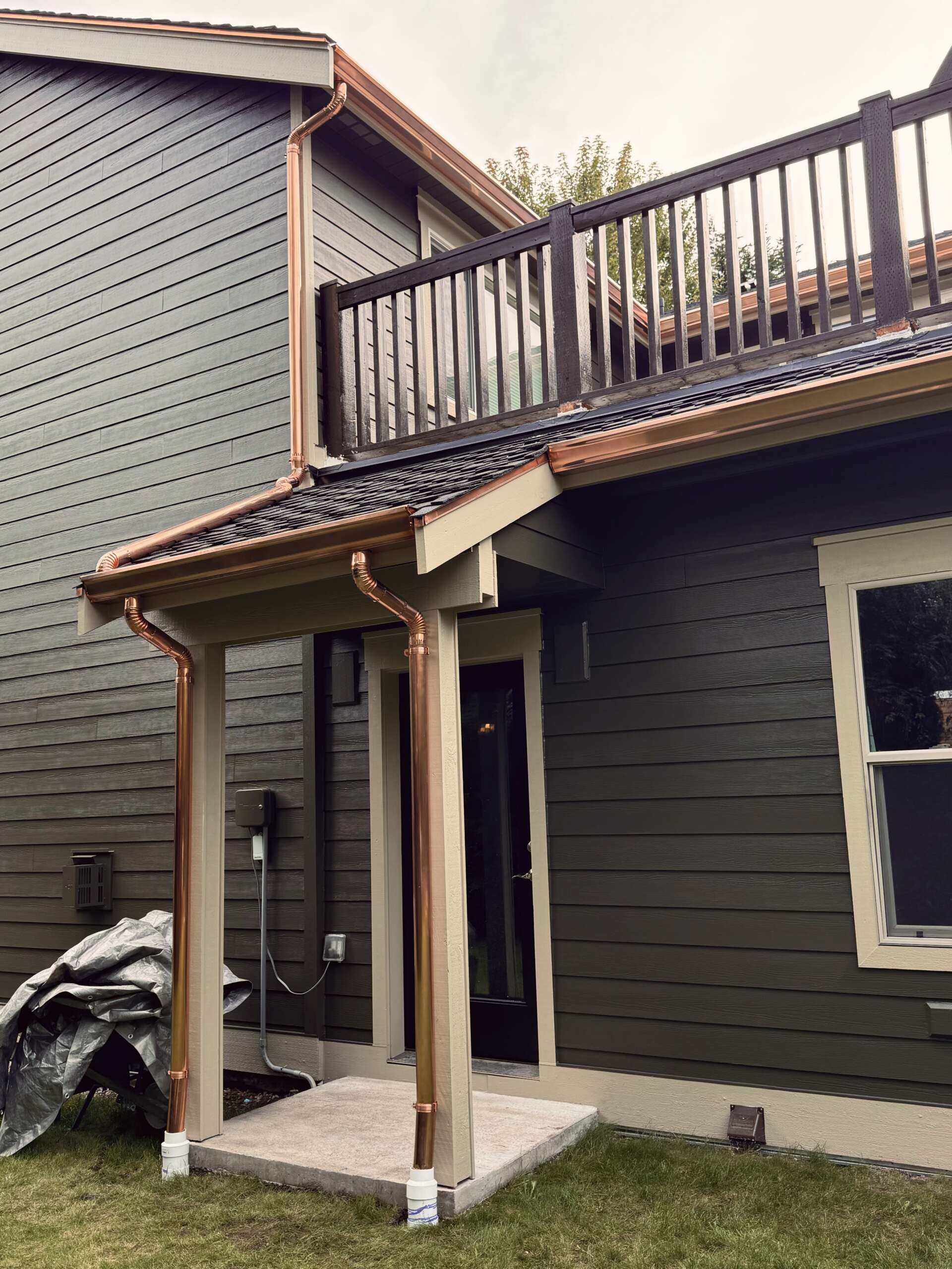 Bothell Copper Rain Gutter Installation